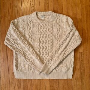 J. Crew women’s fisherman cable sweater-L